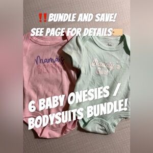 (6) 3m Baby Onesies in Various Colors